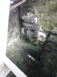 Mayan Mask carving in stone