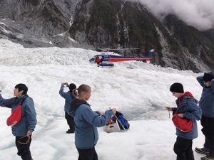 getting ready on Franz Josef Glacier
