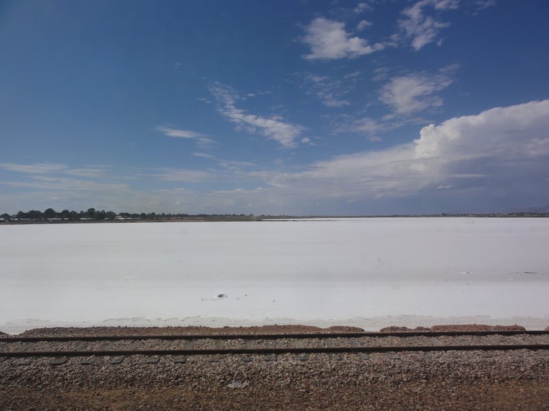 Views from Ghan Train - Salt Lakes