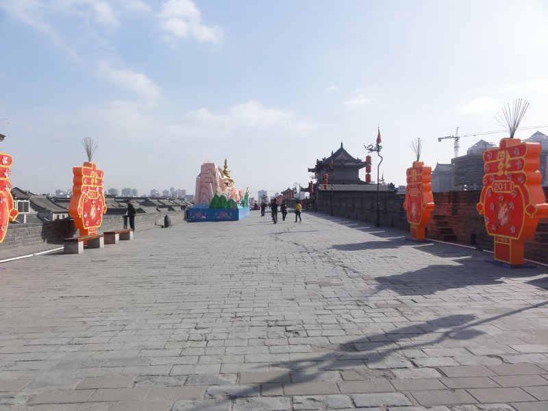 On top of  the Xian City Wall
