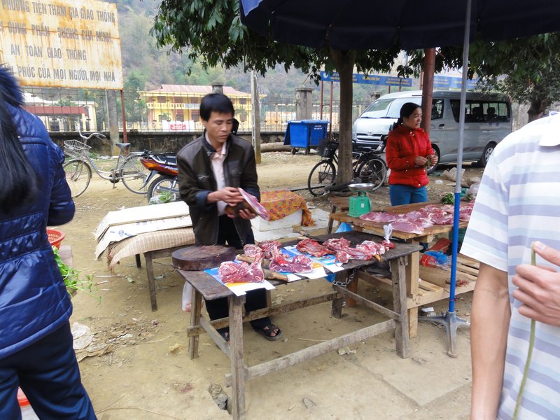 Mai Chau Market - Dog Meat