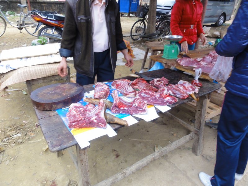 Mai Chau Market - Dog Meat