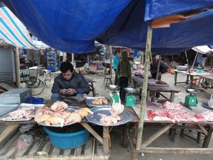 Mai Chau Market - Butcher