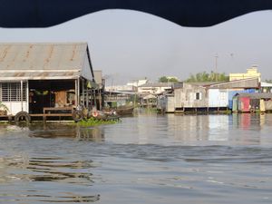 Chau Doc Fishing huts- Mekong River