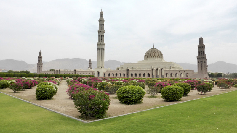 Die grösste Moschee in Oman. War nur für Muslime zugänglich.