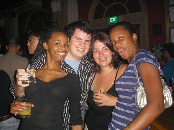 Mahogany, Carlene, Rose and I at Insomnia our First Month Here