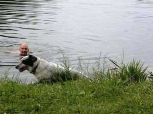 Sophie and Dave at lake