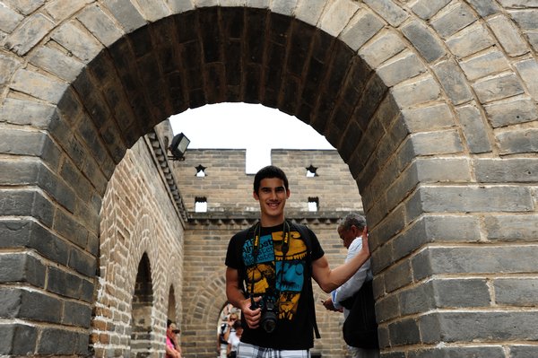 Me in a walkway on the Great Wall