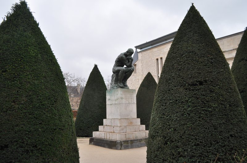 The Thinker in the garden