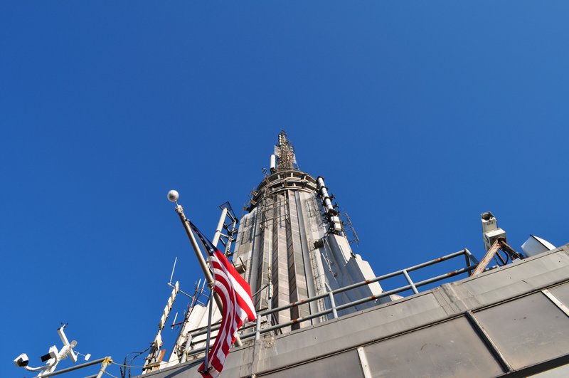 the spire of the Empire State Building