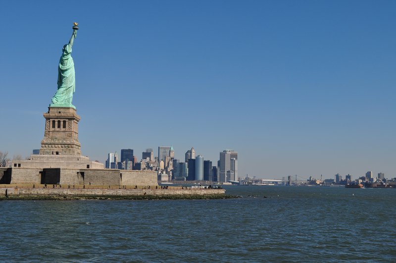 Lady Liberty and Manhattan