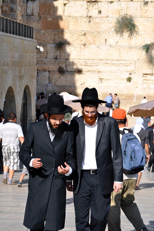 Two Jewish men conversing
