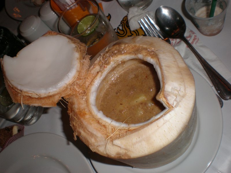 mmmm! curry in coconut!