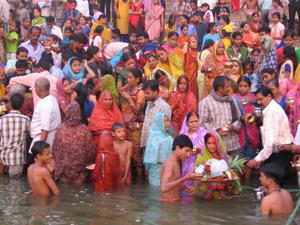 On the bank of the Ganges