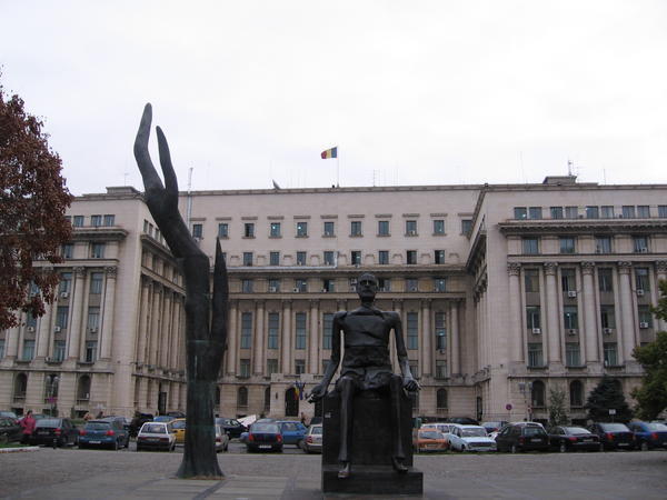 Statue in front of CCCP building