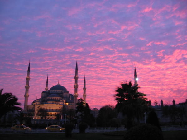 Blue Mosque during sunset