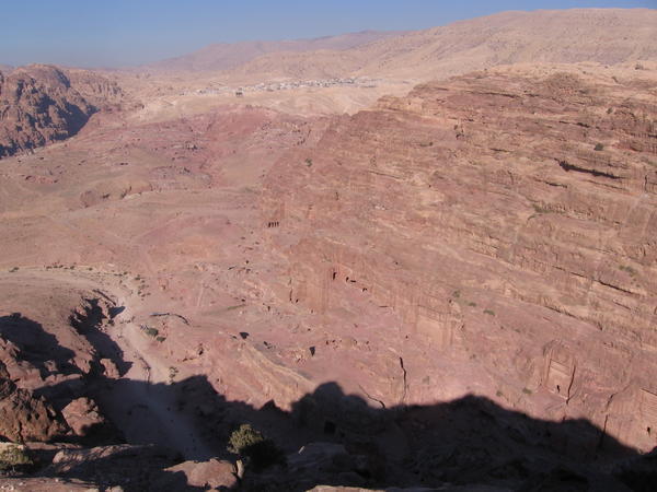 Looking down at Petra