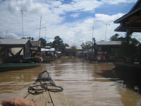 Floating village kampong chnang