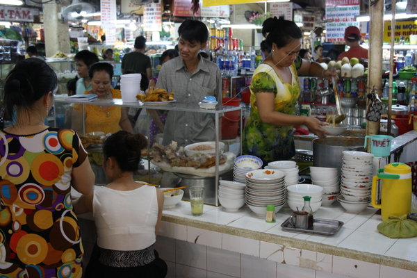 Food stalls in the market