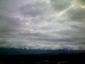 Cloudy morning mountains