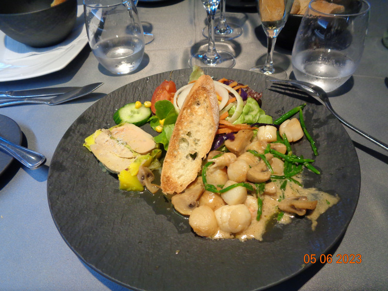 Foie Gras, scallops  & langostine