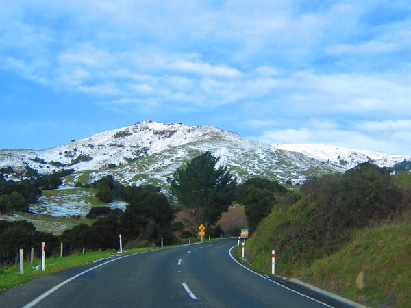 Out on the road - on way to Akaroa!