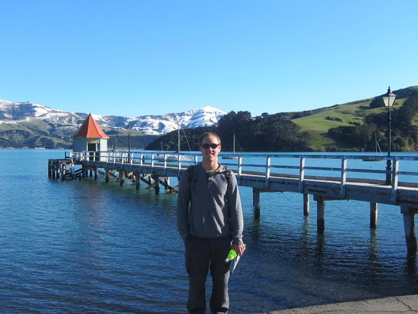 Andy in Akaroa Harbour