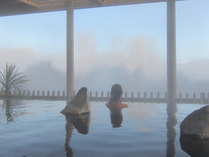Me in the thermal pool - 7am!