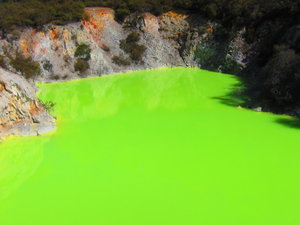Bright green lake!