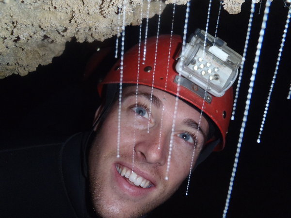 I love this pic of andy with the glow worms