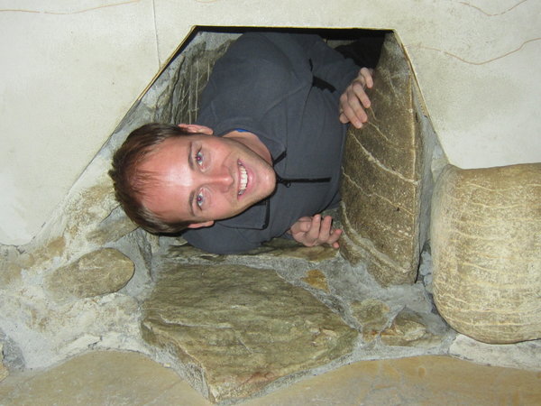 Andy in the tunnel in the museum