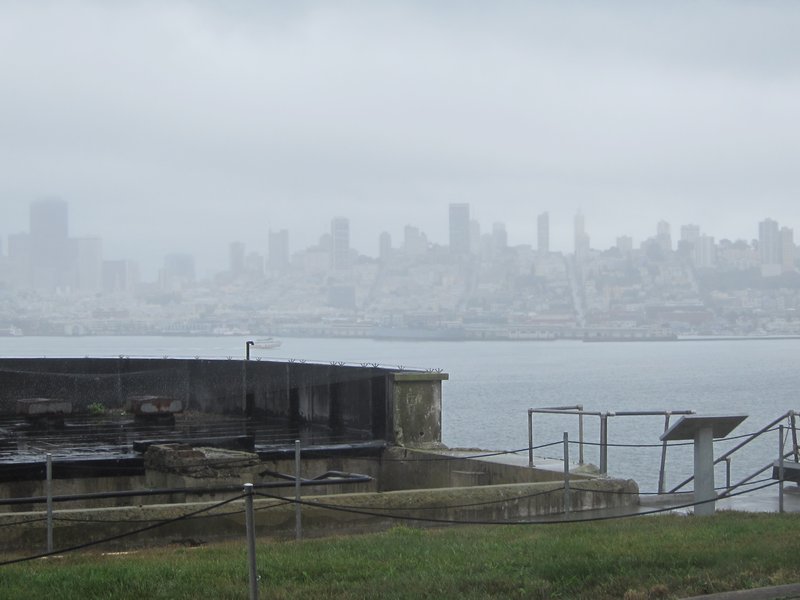 The foggy view of San Fran from Alcatraz!