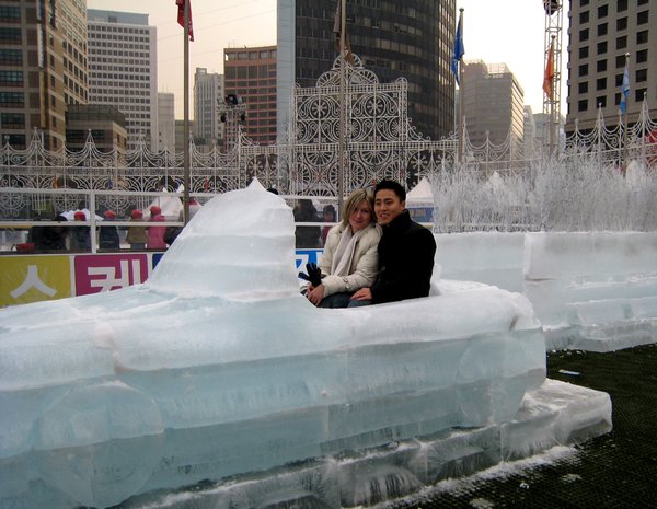 Ice Sculpture at Seoul City Hall