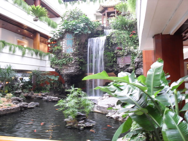Waterfall at White Swan Hotel