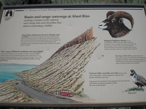 Information post on Abert Rim/Lake Abert