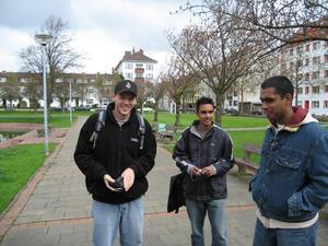 Justin, Sawan and Matt in Bremerhaven