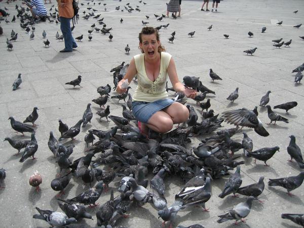 20 - Danni with the Flocks of Pigeons