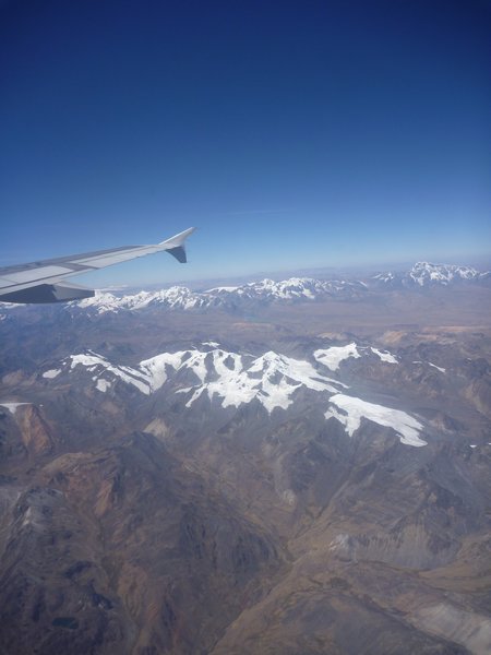 Flying over the Andes