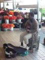 busker at the market