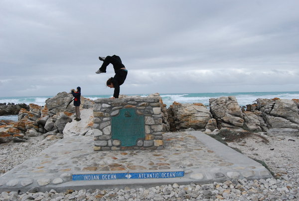 where the Indian and Atlantic meet and the requisite handstand