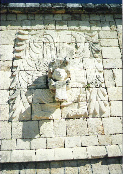 Wall Carving Atop Temple Of The Warriors