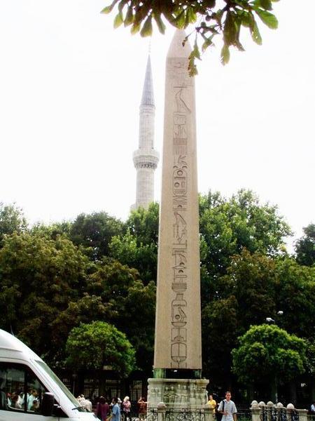 This obelisk, which is in Hippodrome Park, was a gift to Turkey from Egypt