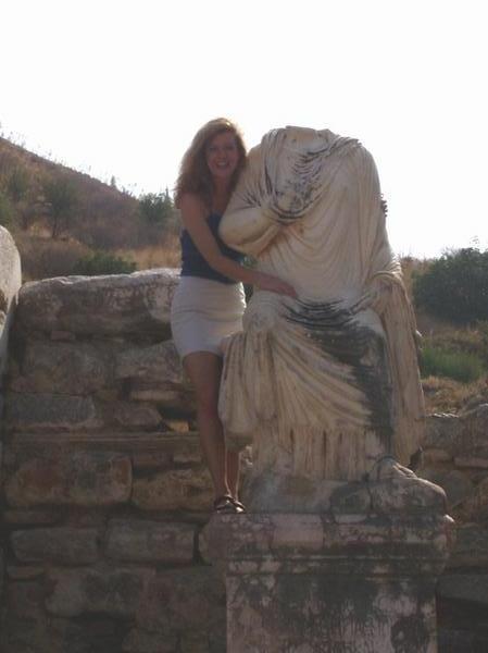 Statue of Scholastica (she was the architect who designed the Roman bath system of Ephesus)