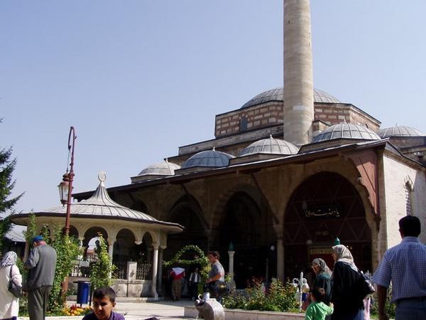 Mevlana Museum in Konya.  Rumi was born in Afghanistan, moved to Konya with his family, started the "whirling dervish" technique, and wrote 5 books on mysticism