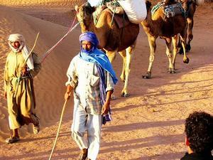 Riding through the Sahara by Camel