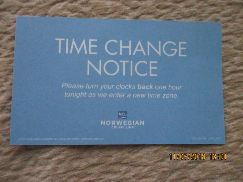 Time change notice