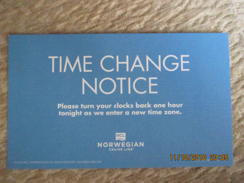 Time change notice