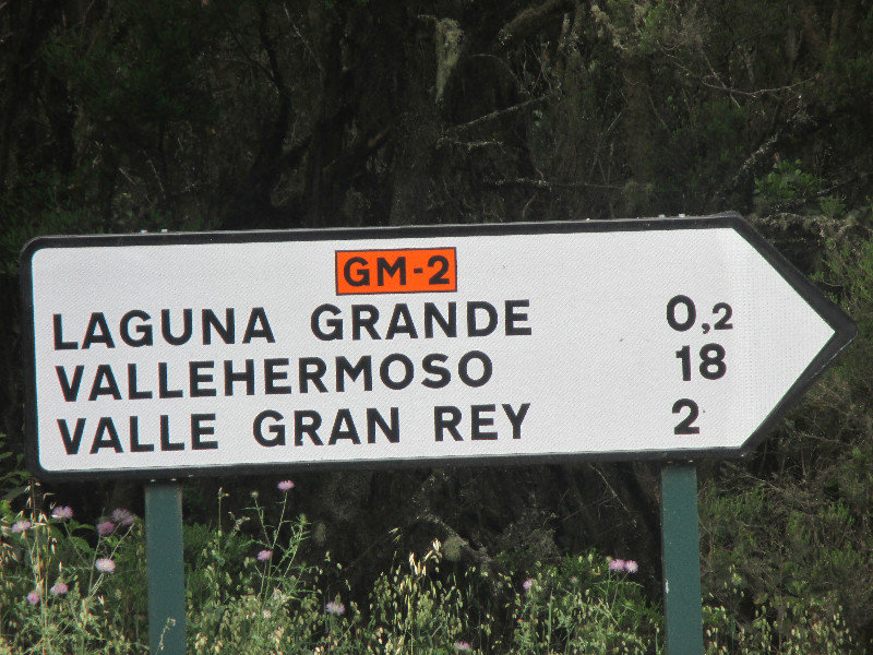 La Gomera road sign