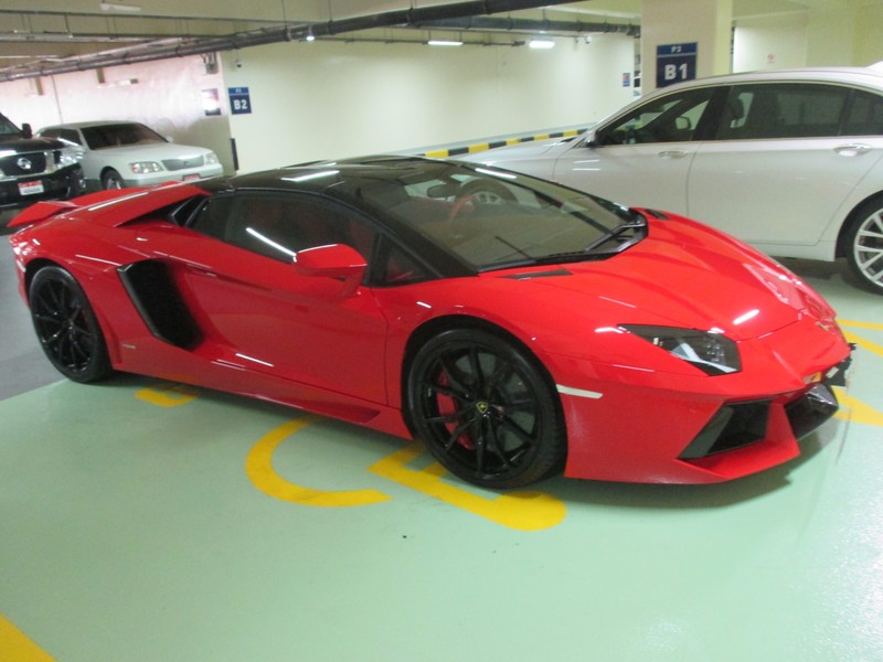Parked in the basement of Emirates Palace Hotel