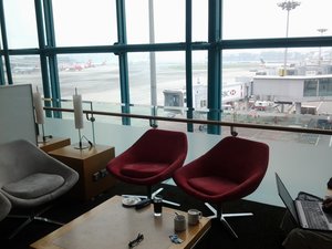View from our seats - airport lounge